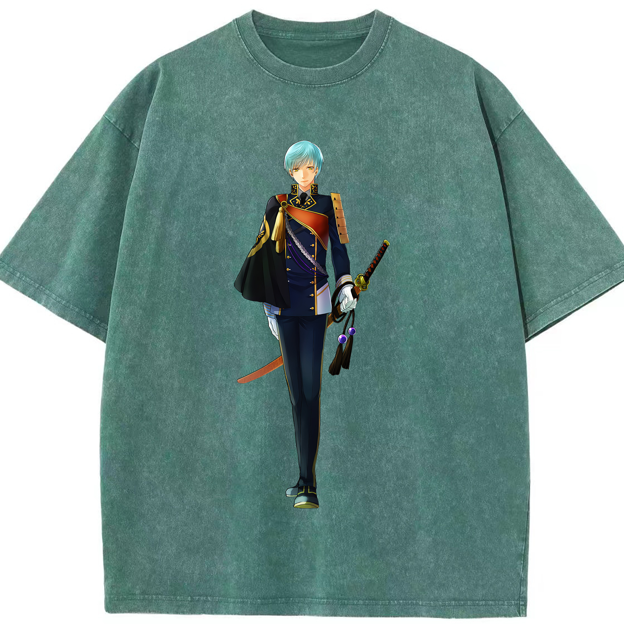 （画像用） 刀剣乱舞 Touken Ranbu 綿100% ヴィンテージ風 半袖Tシャツ（フロントプリント）
